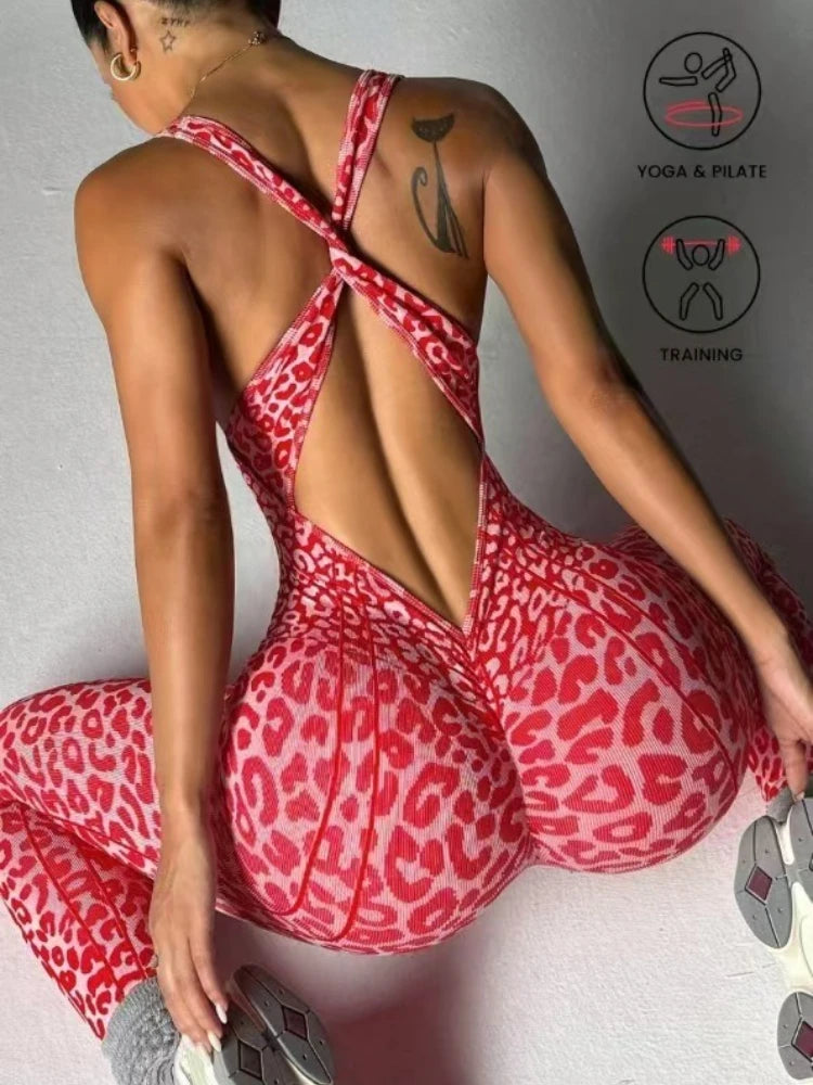 🐆 MB Wear Leopard Sculpt Jumpsuit