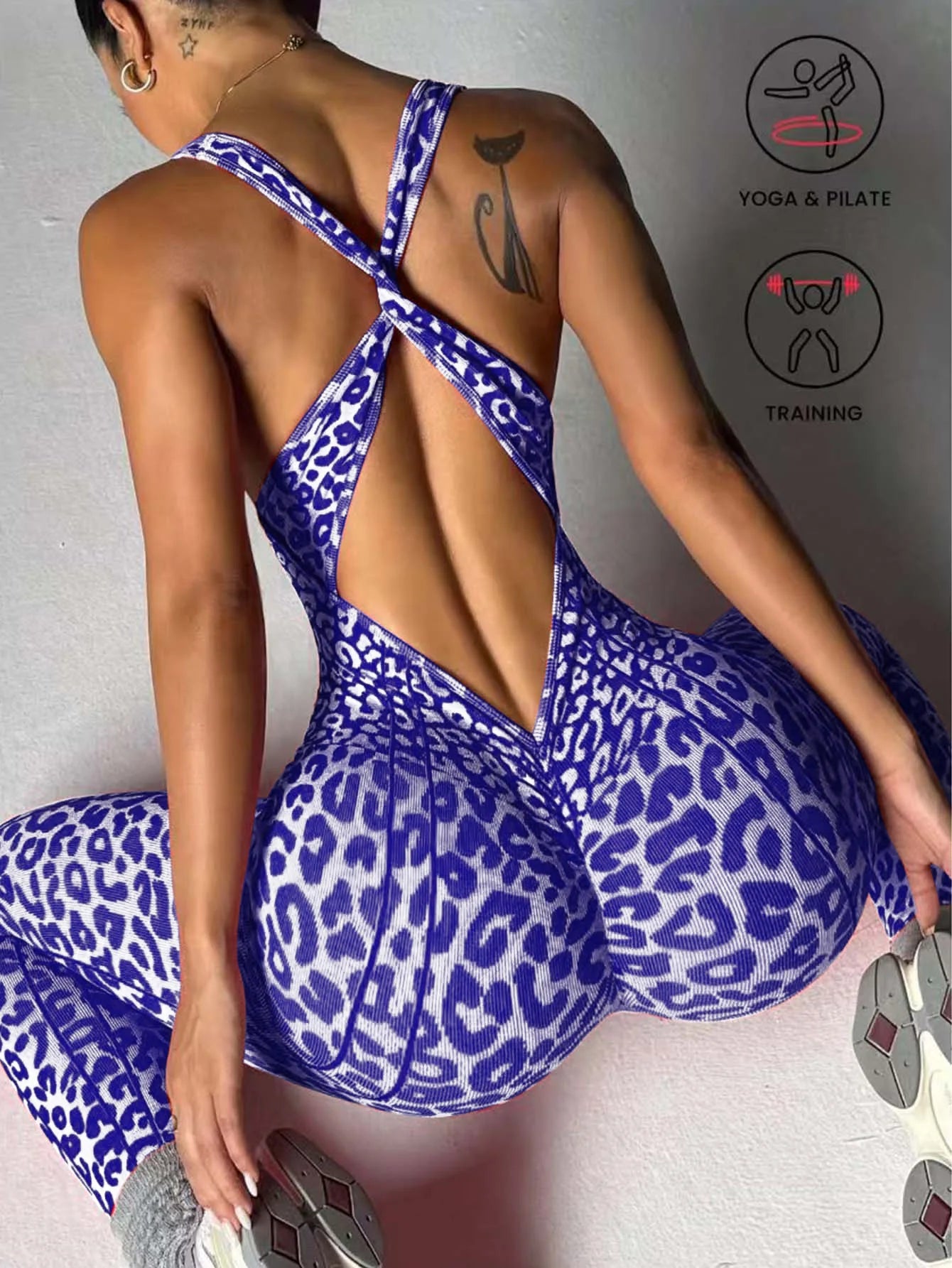 🐆 MB Wear Leopard Sculpt Jumpsuit