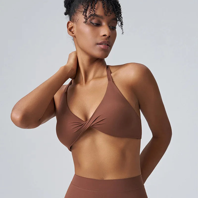 TwistFlex Halter Sports Bra