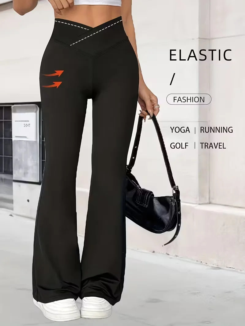 🖤 MB Wear Women's High-Waist Flare Leggings
