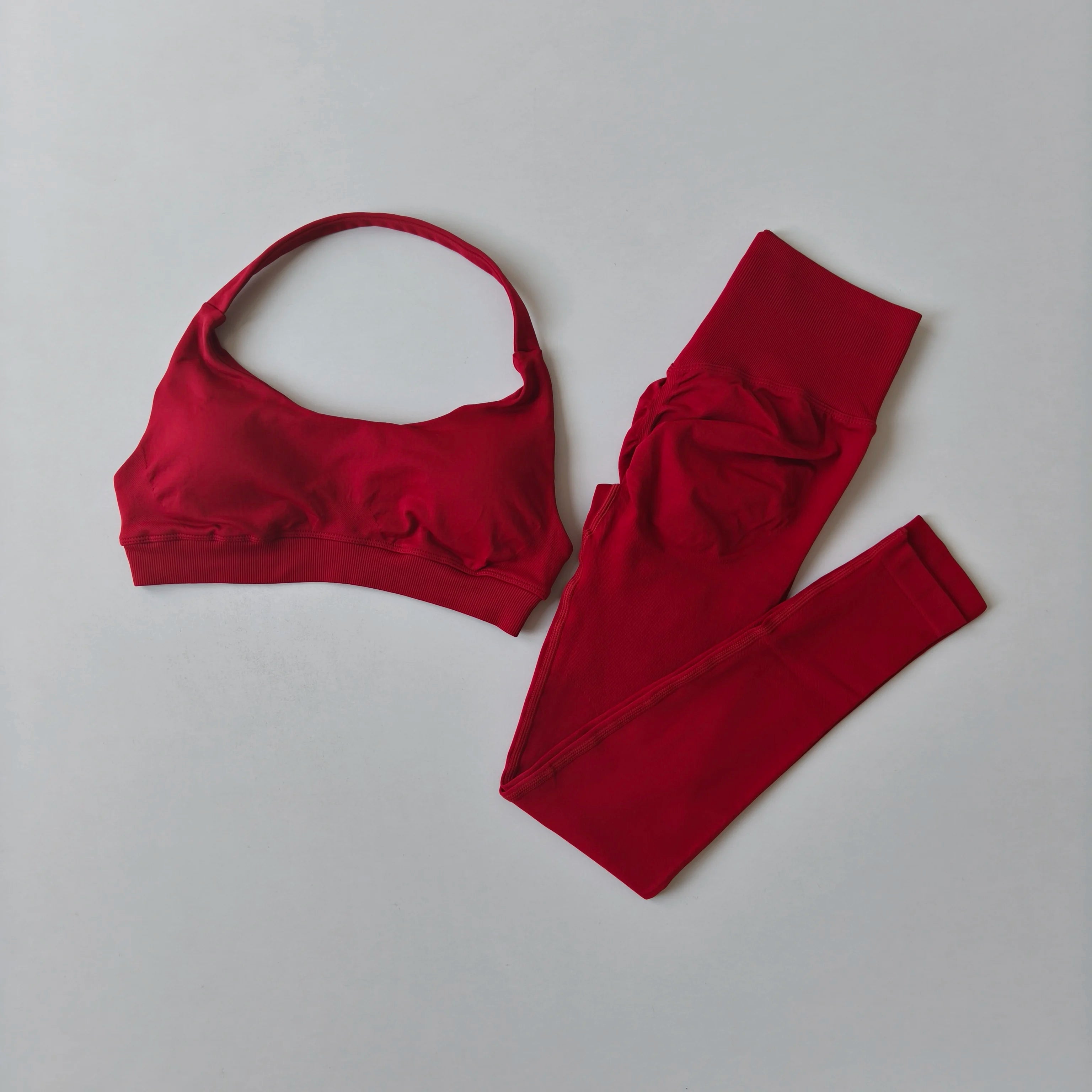 💜 MB Wear Seamless Halter Bra & Leggings Set
