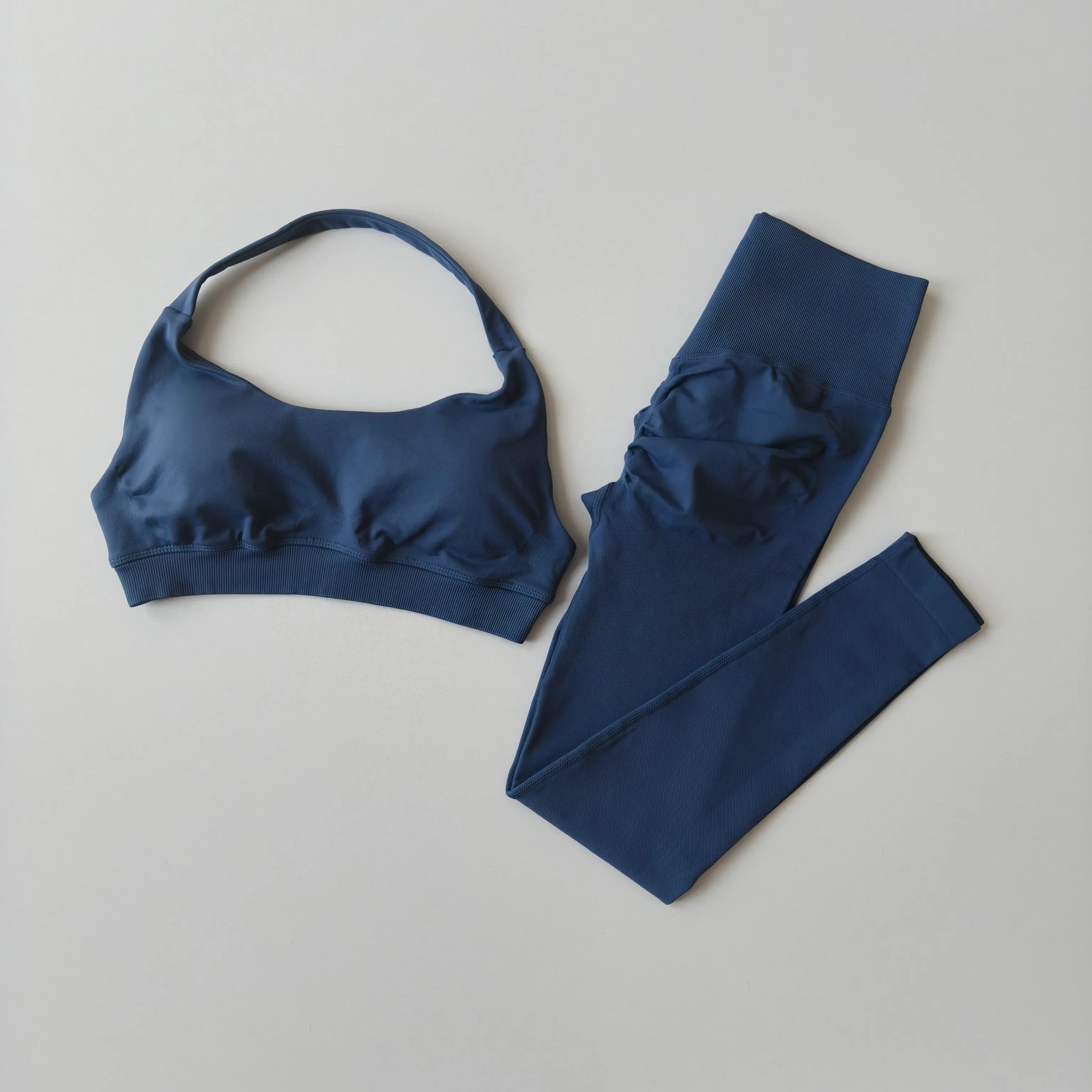 💜 MB Wear Seamless Halter Bra & Leggings Set