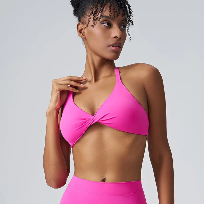 TwistFlex Halter Sports Bra