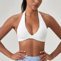 🤍 MB Wear Open Back Halter Sports Bra