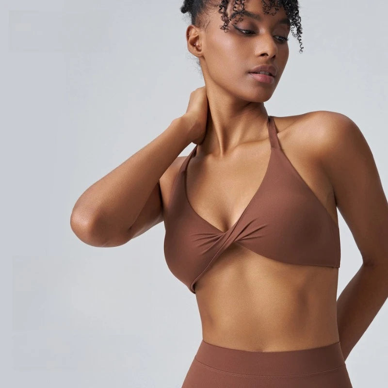 TwistFlex Halter Sports Bra