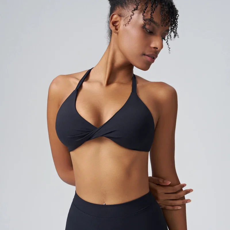 TwistFlex Halter Sports Bra