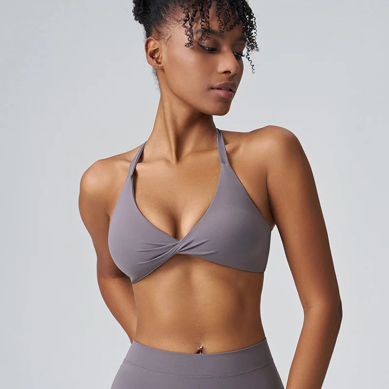 TwistFlex Halter Sports Bra