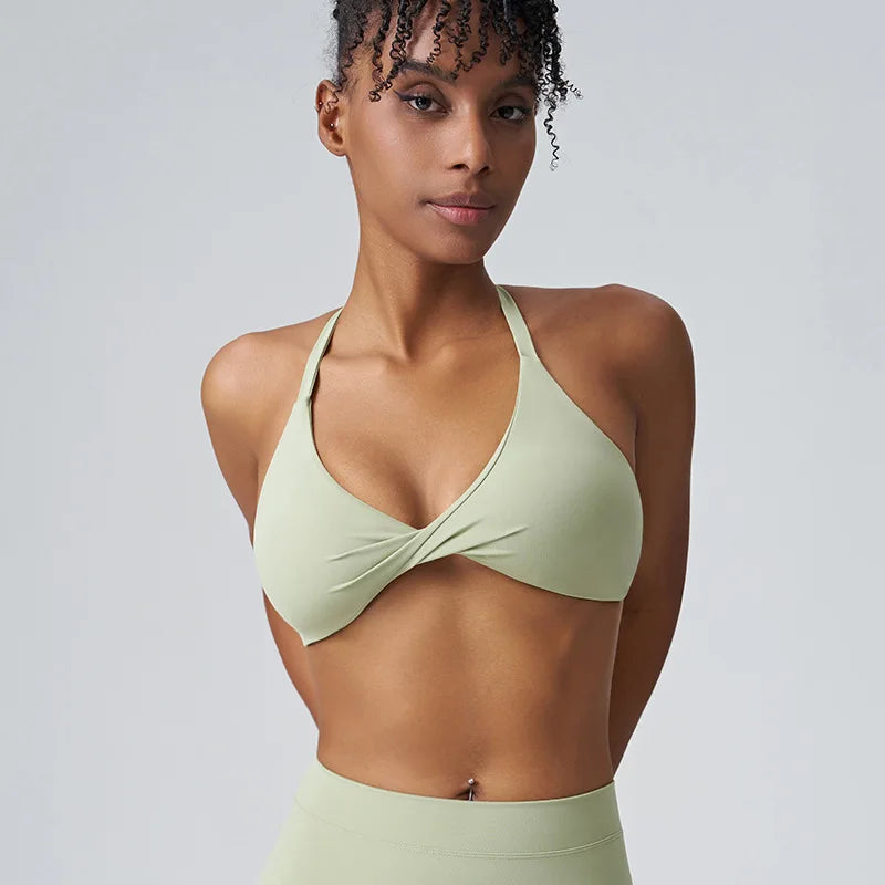 TwistFlex Halter Sports Bra